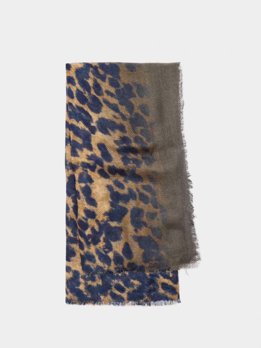 Pañuelo Estampado Animal - azul 