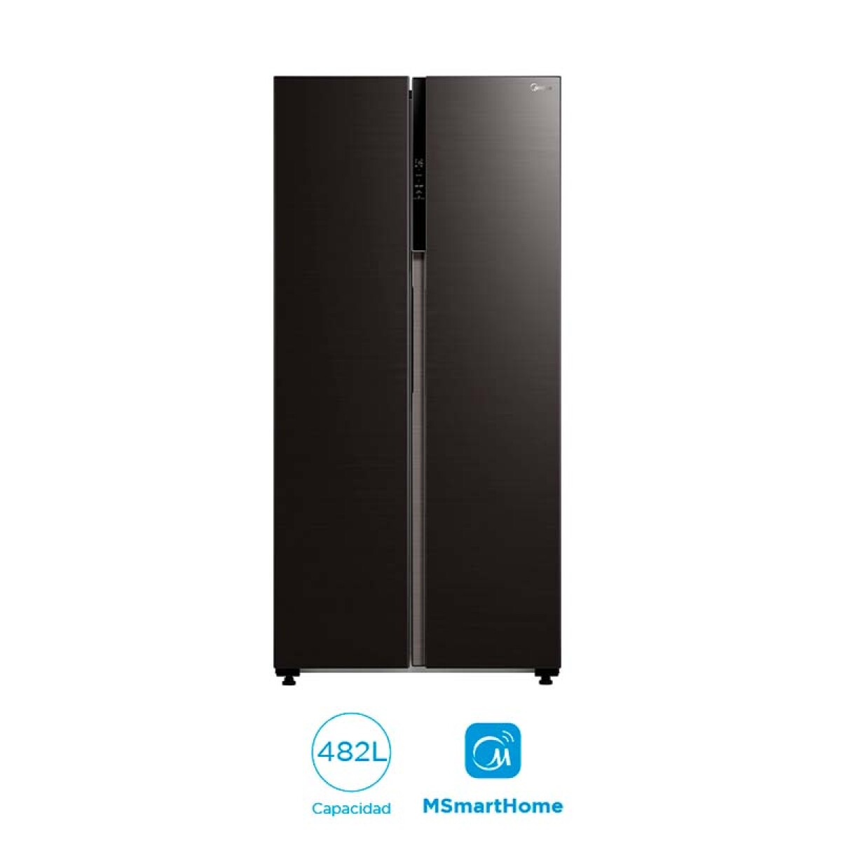 Heladera Side By Side Midea 482 L Inverter - Negra 