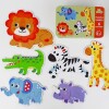 Puzzle divertido en lata animales selva