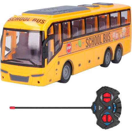 Ómnibus Escolar Control Remoto Juguete C/luz Sonido Amarillo