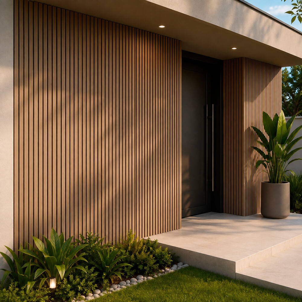 REVESTIMIENTO EXTERIOR WPC SANDY BROWN HABITARE / 2900x219x26mm Revestimiento Exterior Wpc Sandy Brown Habitare / 2900x219x26mm