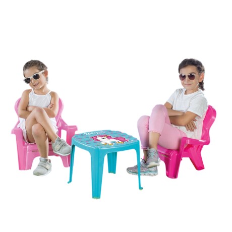 Set Infantil Dolu Mesa y 2 Sillas Unicornio 001