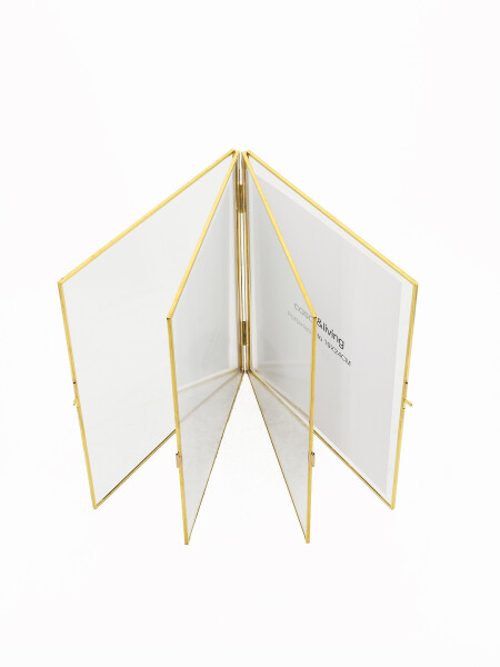 PORTARRETRATO DOBLE METAL DORADO