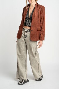 Blazer Gamuza Cafe