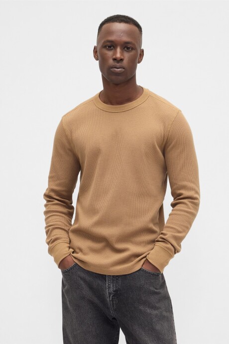 Remera Waffle Hombre Ermine 18-1022 Tcx