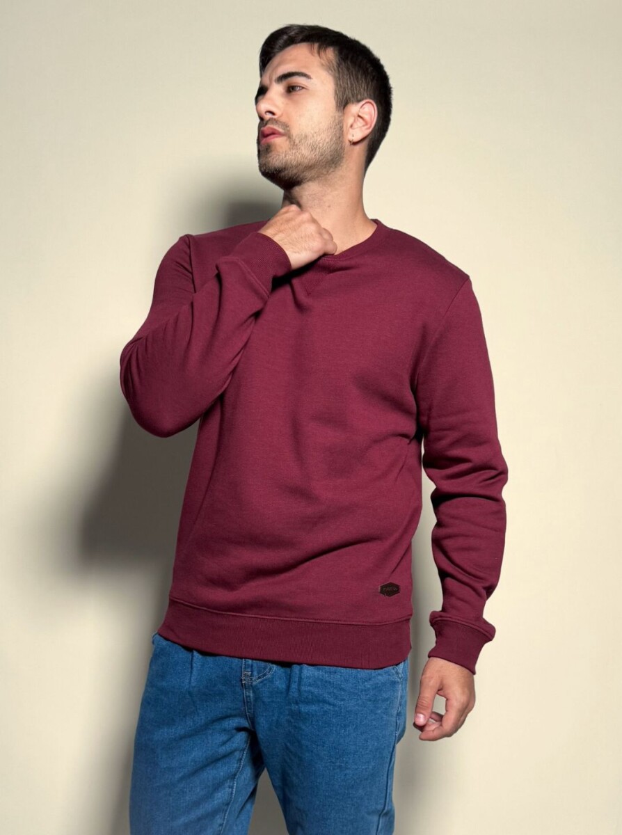 Buzo de algodon liso Barer - Bordo 