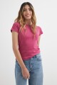 Remera básica cuello redondo FUCSIA