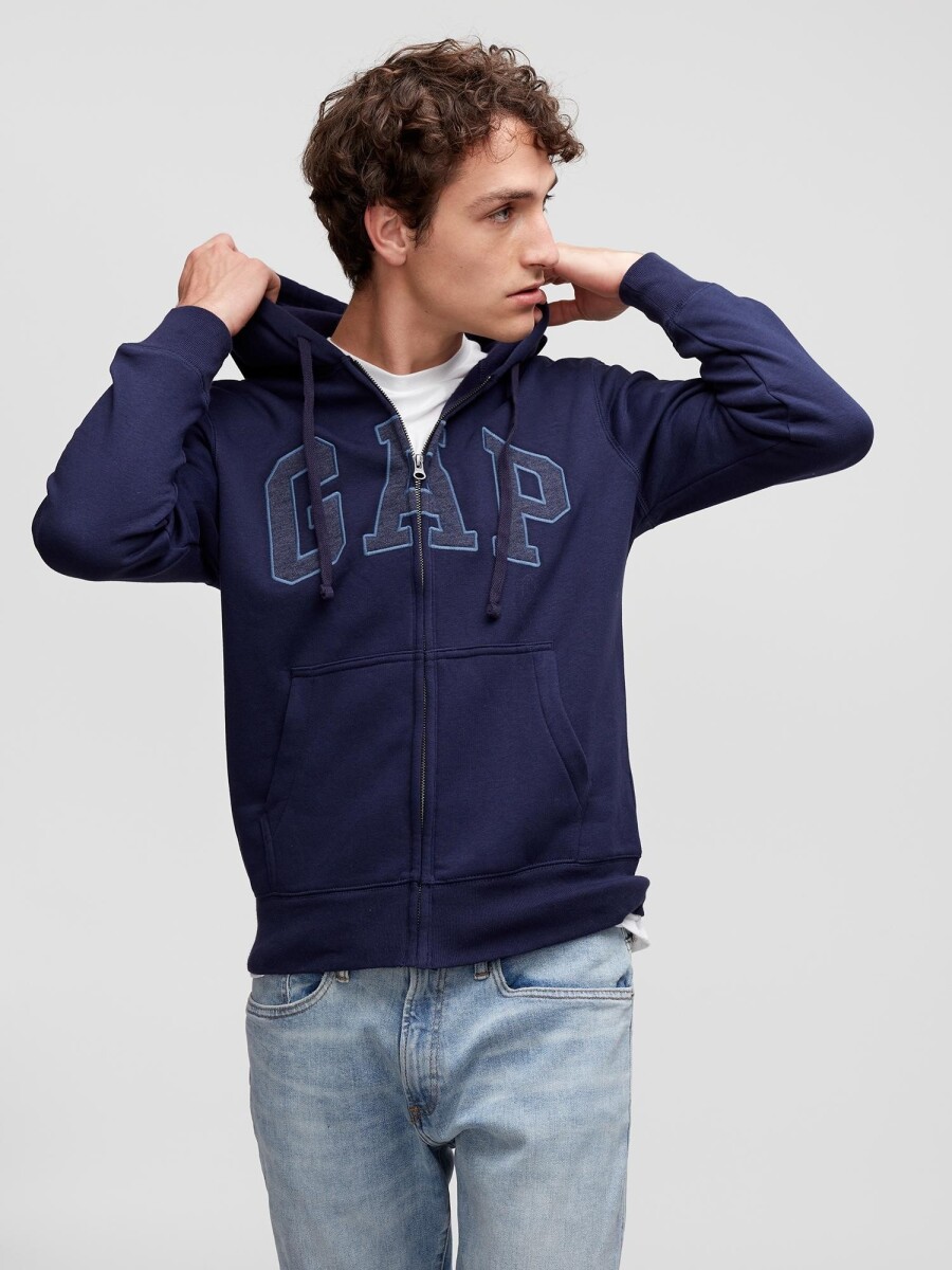 Canguro Con Cierre Logo Gap Hombre - Tapestry Navy 