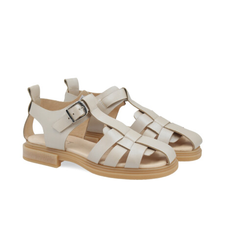 SANDALIAS CUERO NEREA BEIGE