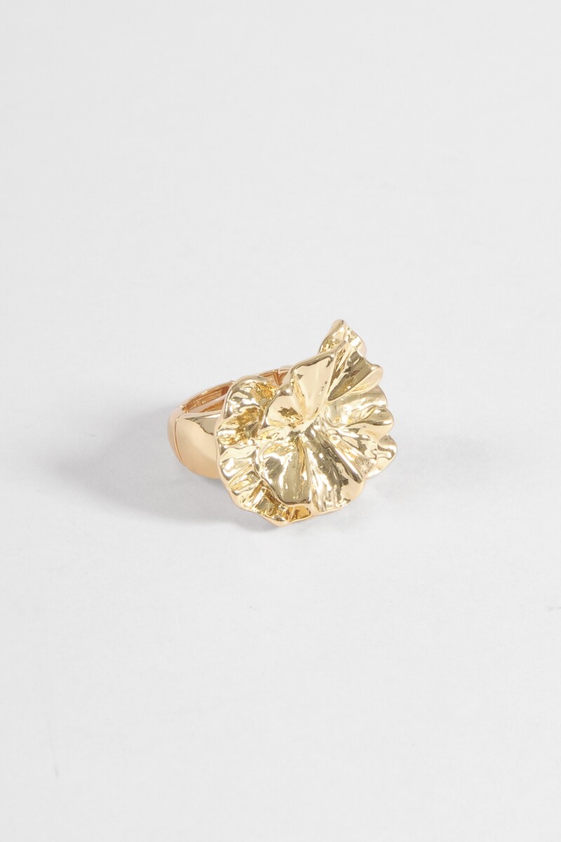 Anillo flor antique elastizado dorado