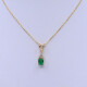 Colgante oro 18k con esmeralda y 3 brillantes Colgante oro 18k con esmeralda y 3 brillantes