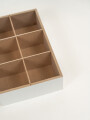 Caja Para Té Aryel, 6 Separaciones. Blanco