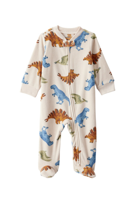 Pijama una pieza de micropolar, con pie, diseño dinos Pijama una pieza de micropolar, con pie, diseño dinos