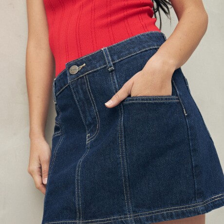 FALDA PRITA Azul Oscuro