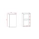 MUEBLE AEREO PARA COCINA UNA PUERTA DE 0.40cm SERIE VIV ALUMINIO KITS PARANA GAMAS DE BEIGE