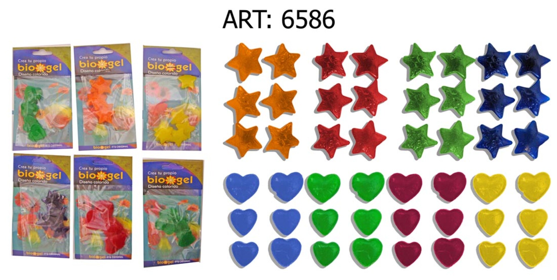 ADORNO BIOGEL FORMA ESTRELLAS 6586 