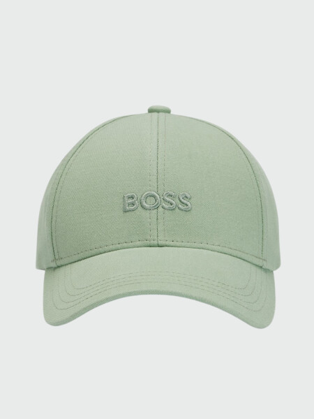 BOSS Gorra de Algodón Twill con Logo Bordado Verde