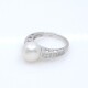 Anillo oro 18k blanco,brillantes y perla de cultivo 9,5mm Anillo oro 18k blanco,brillantes y perla de cultivo 9,5mm