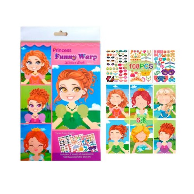 Stickers Princesas Funny Warp Stickers Princesas Funny Warp