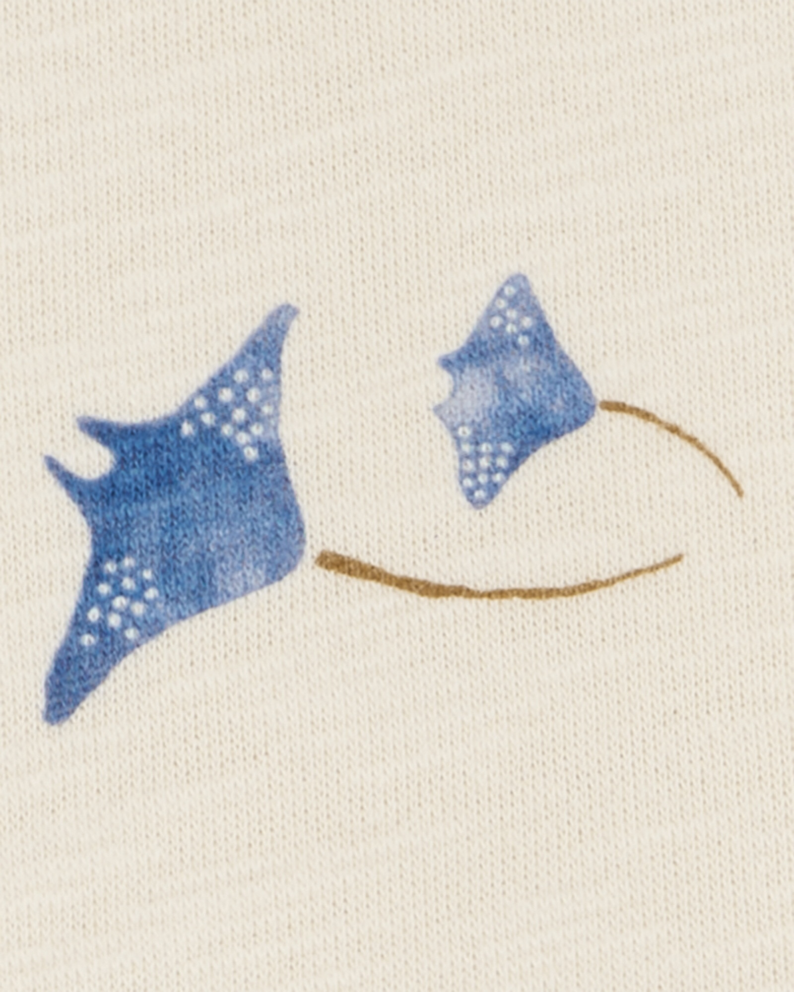 Buzo de algodón, diseño mantarrayas Sin color