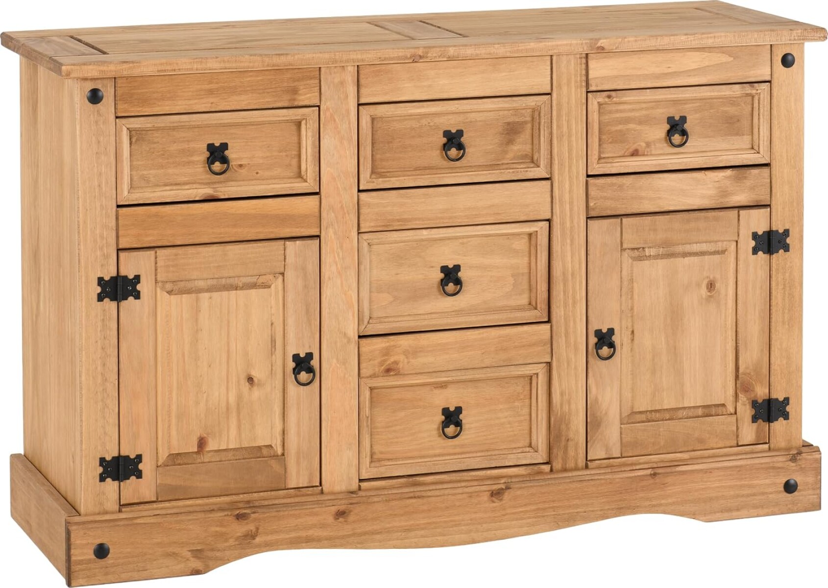 APARADOR 2 PUERTAS 5 CAJONES CERA NATURAL P5401 