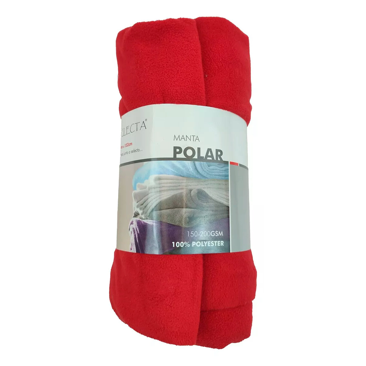 Manta polar 1 plaza 127x152 cm - ROJO 