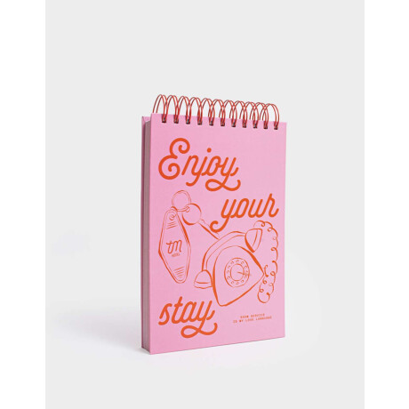 Memo Espiralado Enjoy Your Stay Rosa Claro