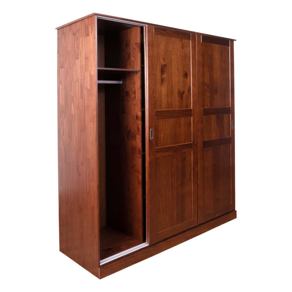 PLACARD CORREDIZO 3 PUERTAS MADERA MARRON AGATA