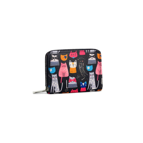 Monedero con bolsillo interno - 9x14cm Gato