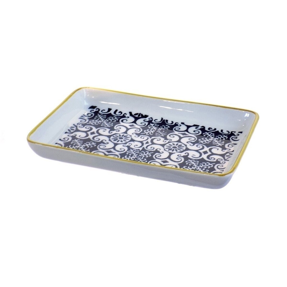 BANDEJA RECTANGULAR 22.5x15CM NAZEN NEGRO 