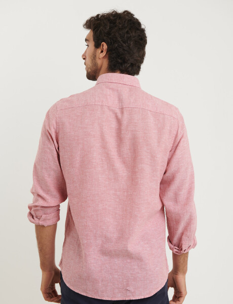 011665 CAMISA DE LINO HARRINGTON LABEL Rojo