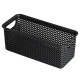 Cesto organizador calado línea rectangular P NEGRO