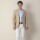 Saco de lino Slim Fit Beige