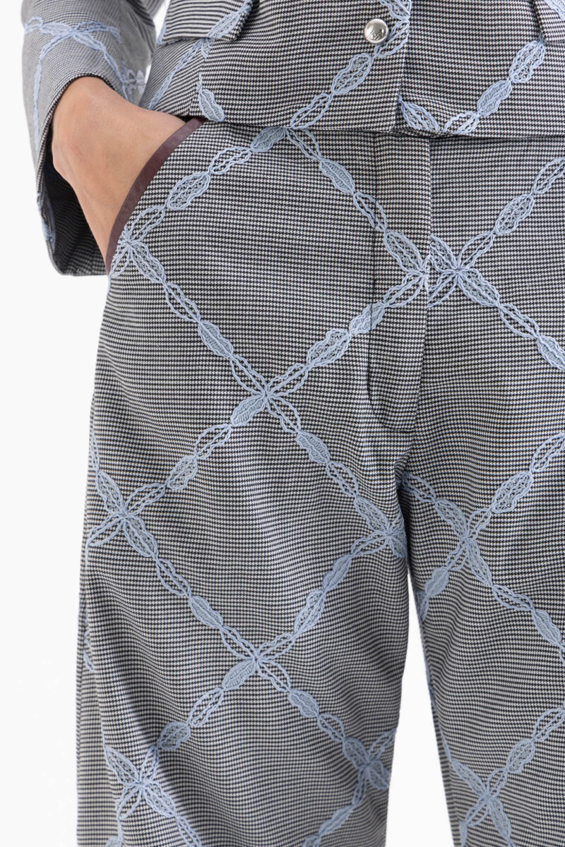 PANTALON OXFORD Celeste