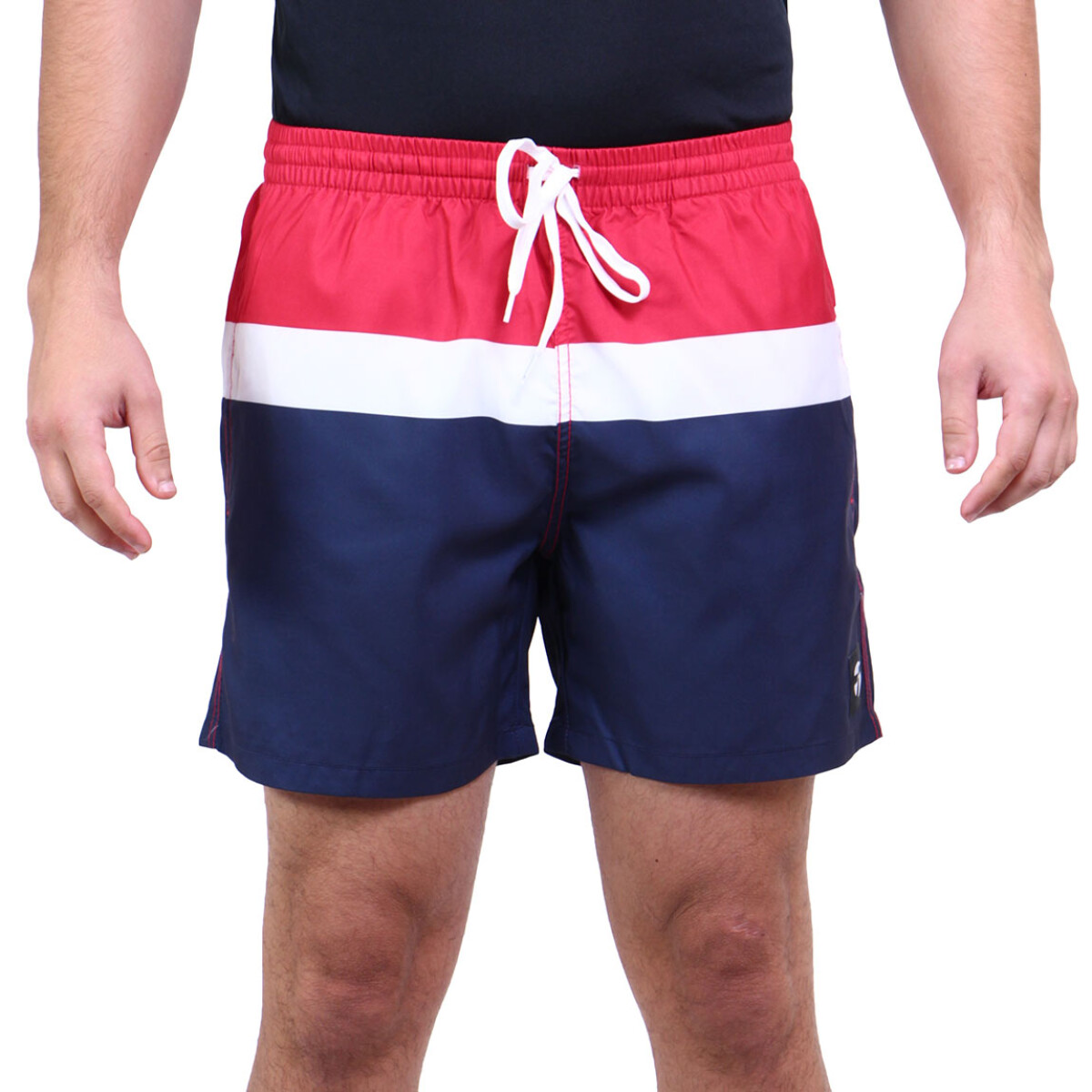Short De Baño Hombre Topper Slim - Rojo-azul 