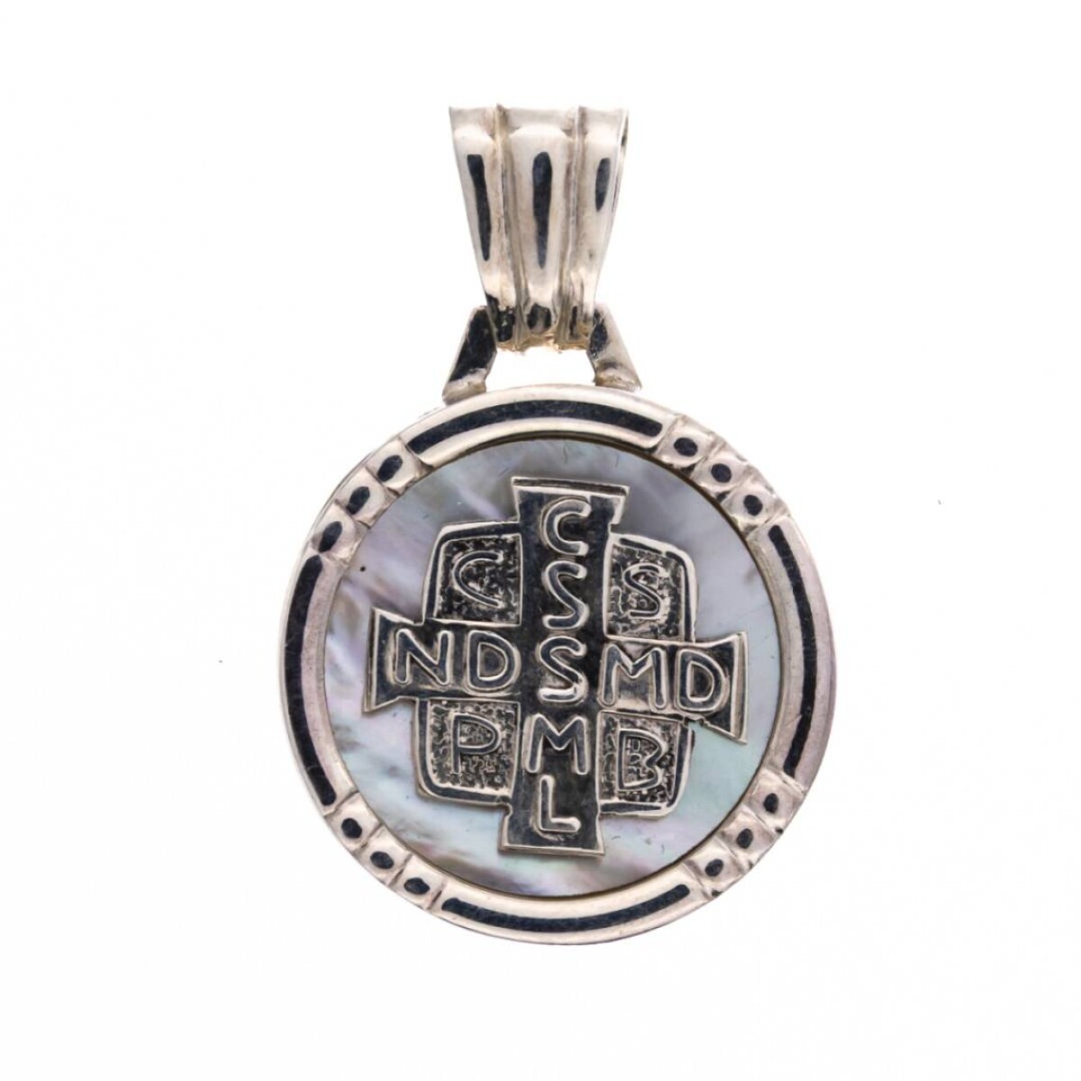 Medalla religiosa de plata 925 - San Benito 