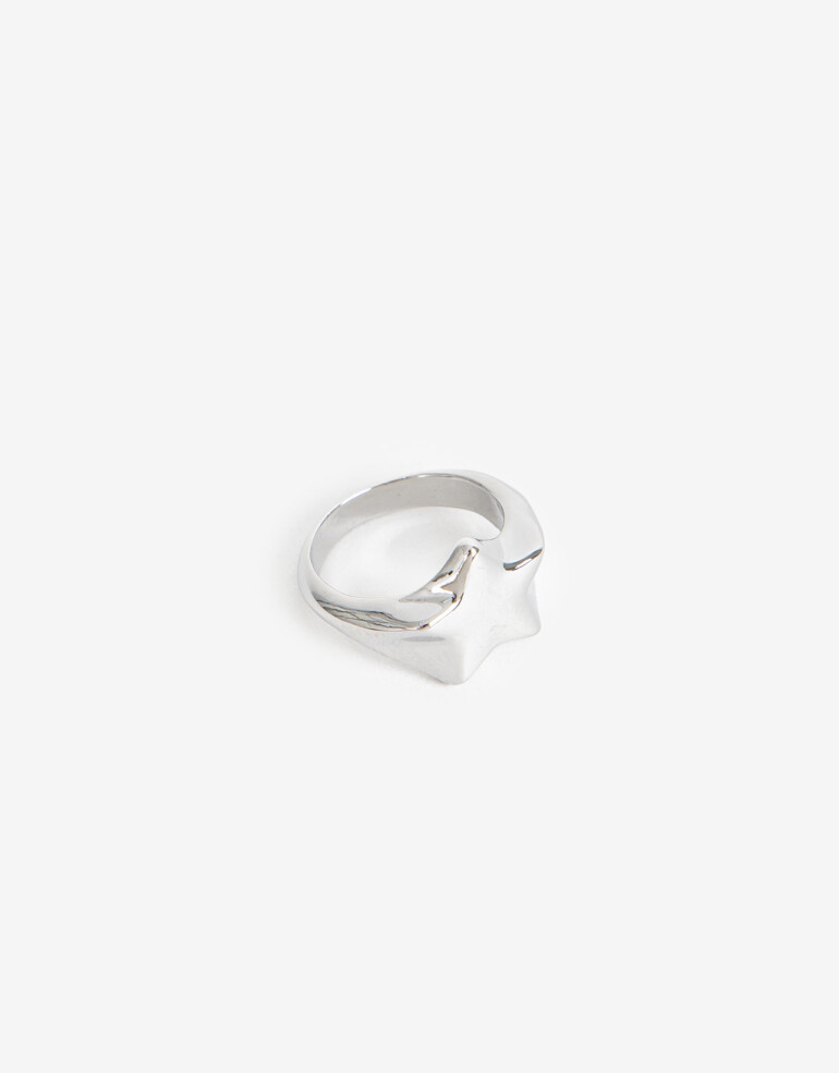 Anillos Medianos y Grandes Metal Anillos Grandes New Indie - Plateado Rodio