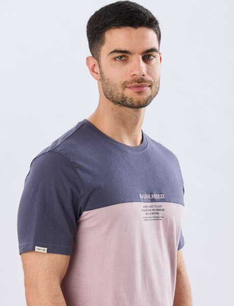 REMERA RAYADA DE ALGODÓN Piedra