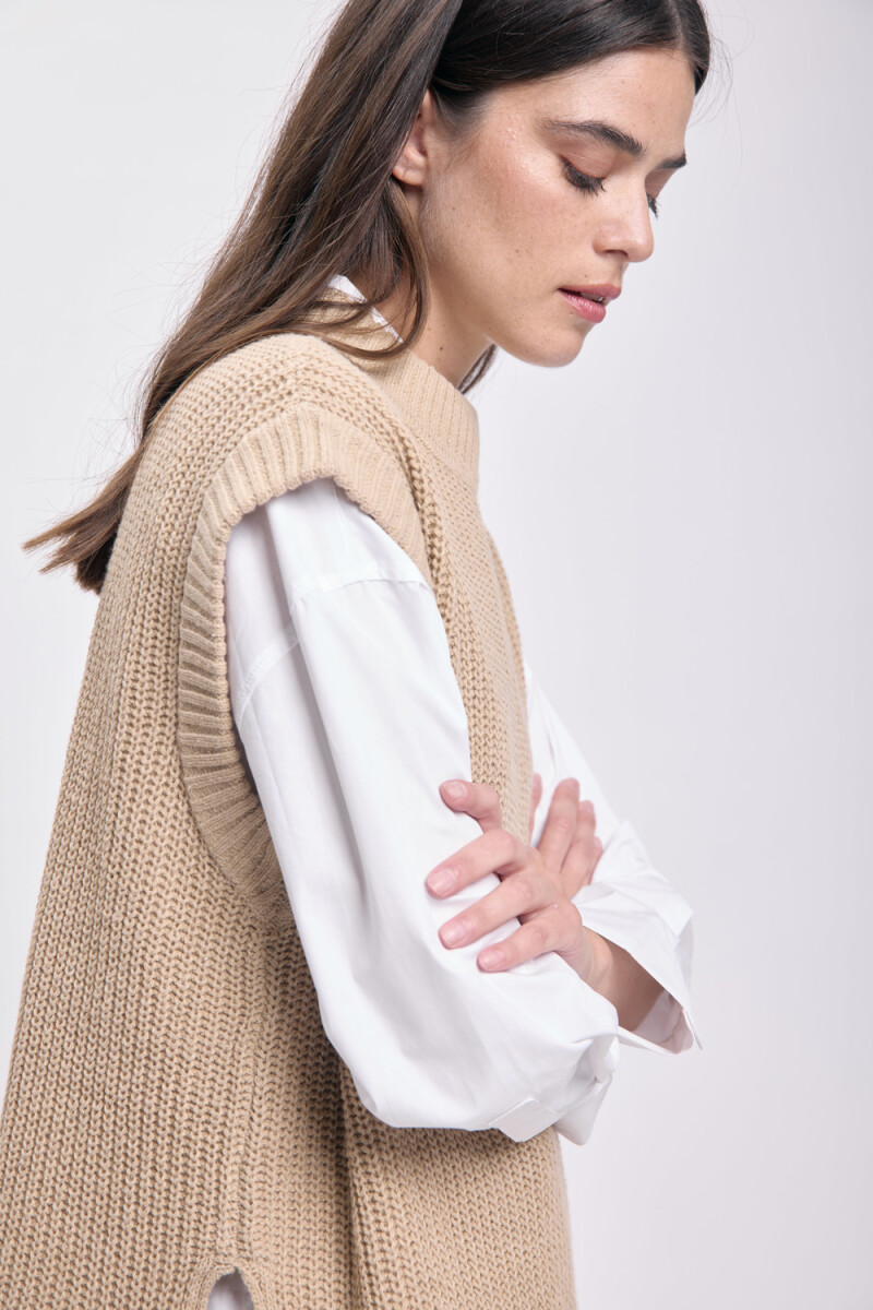 Chaleco punto Taupe