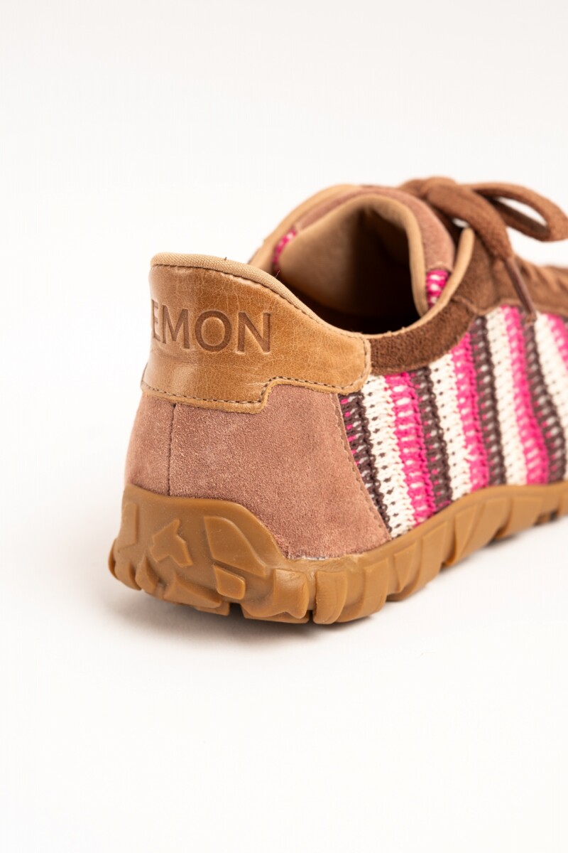 Zapatillas Retro Rayas Rosa