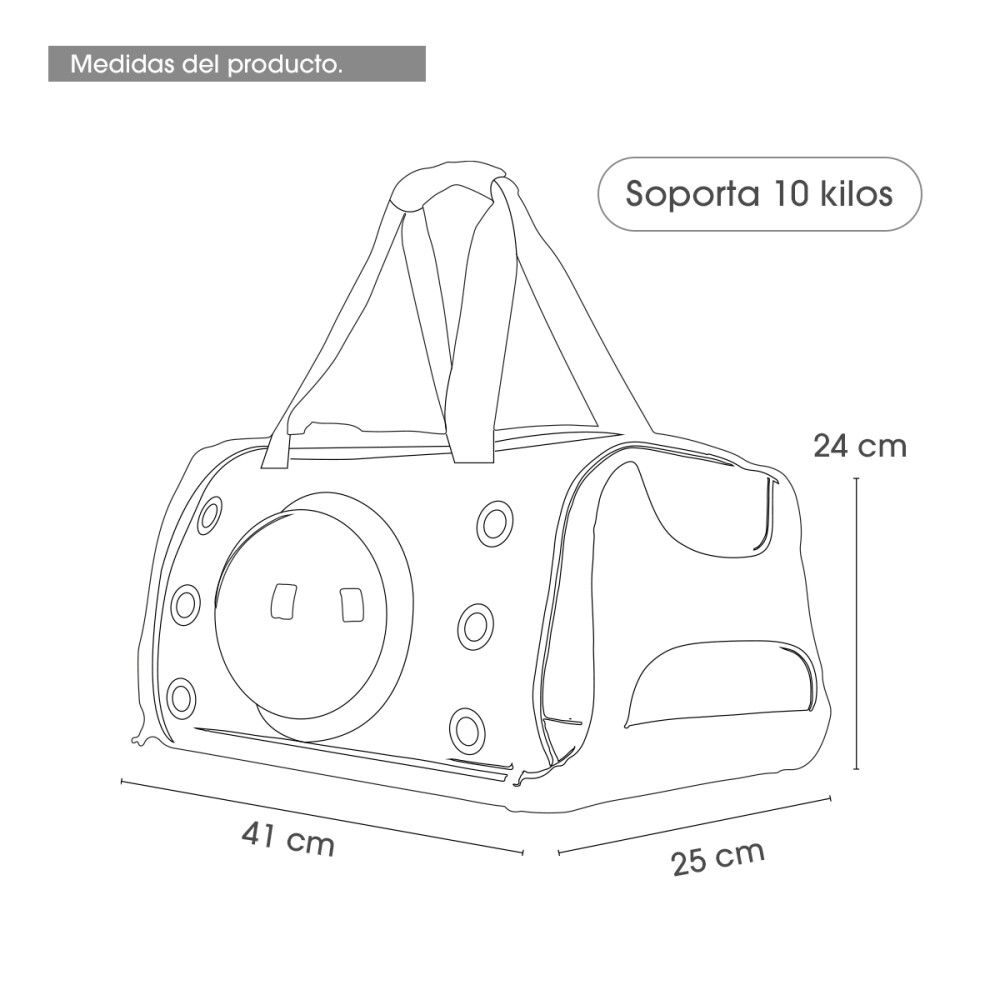 Bolso Transportador Para Mascotas Deluxe Pequeña Color surtido