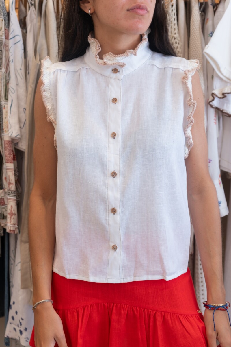 BLUSA CEREZA DETAIL Blanco