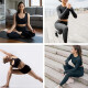 Conjunto Deportivo Dama X3 Piezas Calza Top Ejercicio Yoga Negro