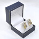 Caravanas En Oro 18K De 3 Tonos Con Brillantes Caravanas En Oro 18K De 3 Tonos Con Brillantes