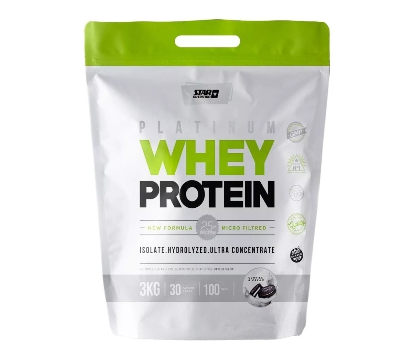Whey Protein Premium 3kg Star Nutrition - Cookies & Cream 