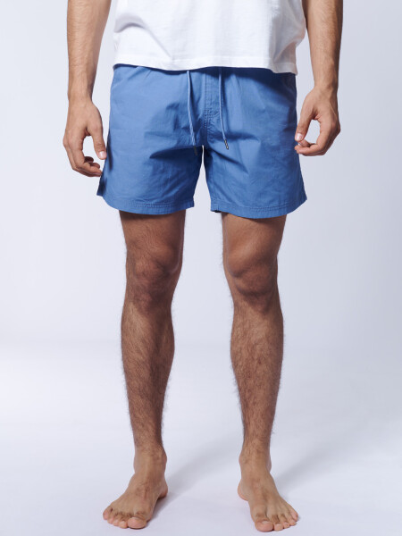 Short de baño algodón Azul Piedra