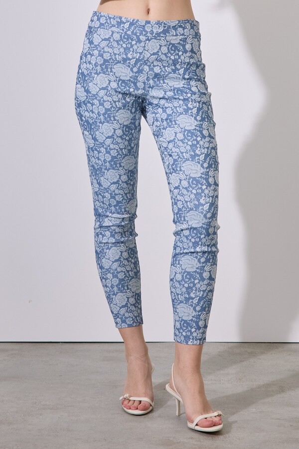 Jegging Flores AZUL