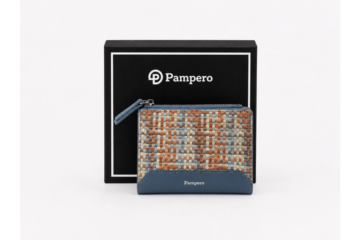 MONEDERO CHICO TELAS Azul