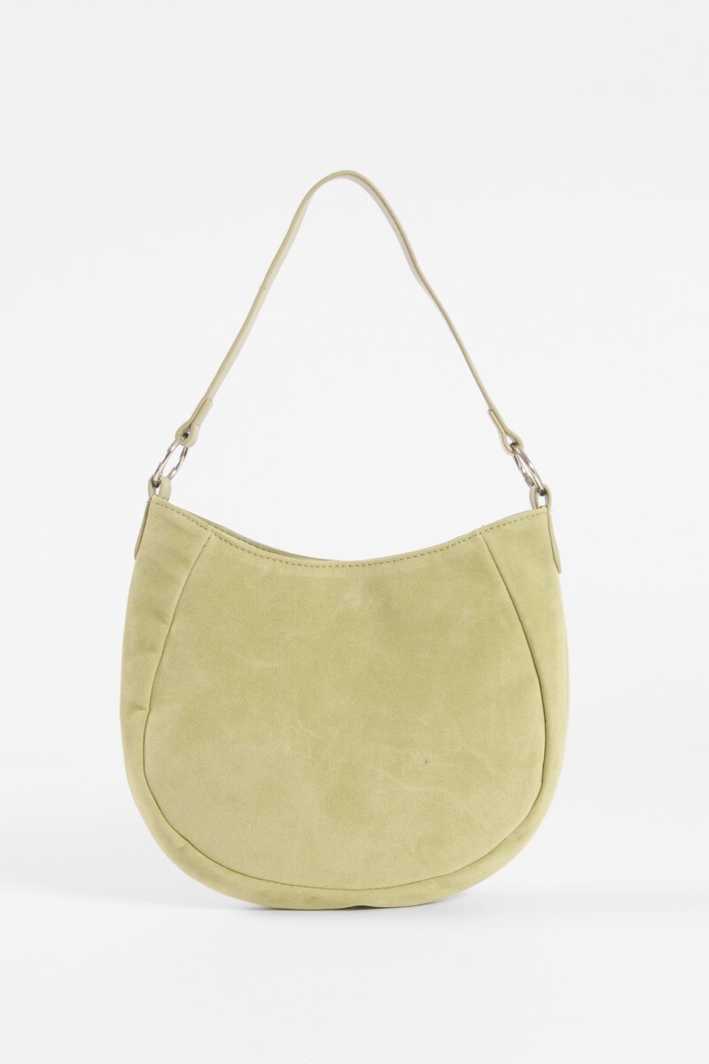 Cartera de hombro suede trenzado lima