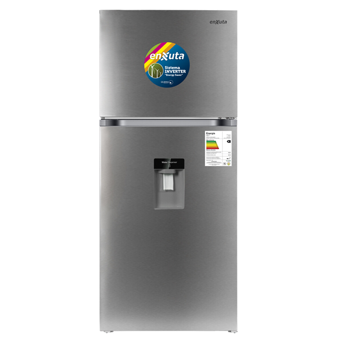 Refrigerador Enxuta Renx410di Inverter 410 L - HELADERA ENXUTA RENX410DI INOX CON DISP 